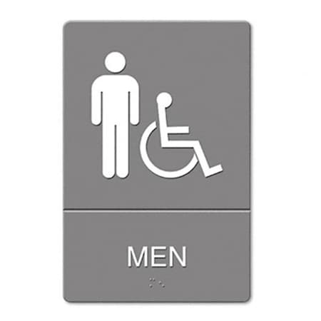 Us Stamp & Sign US Stamp  ADA Restroom Sign  Men Wheelchair Accessible Symbol  Molded Plastic  6 x 9 US33163